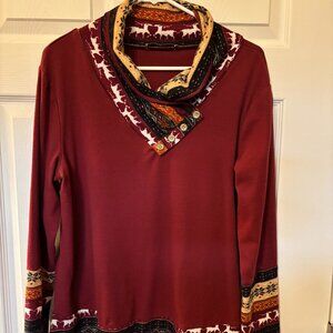 Miusey long-sleeve shirt tunic